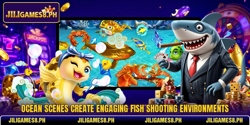 Ocean scenes create engaging fish shooting environments