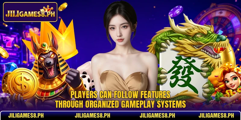 Players can follow features through organized gameplay systems