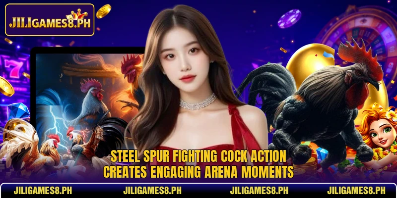 Steel Spur Fighting Cock action creates engaging arena moments